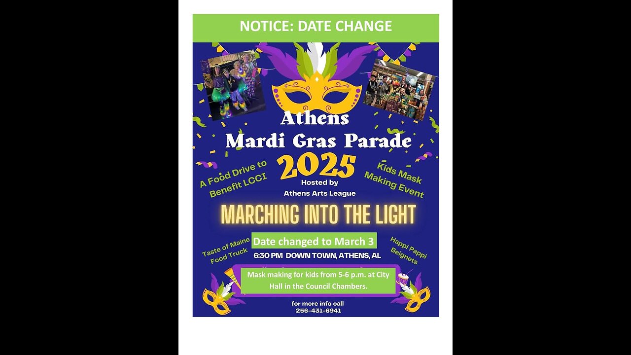 Mardi Gras Parade ⚜️ in Athens Alabama