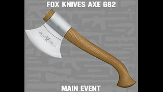 Fox Knives 682 Trekking Scout Axe, Sassafras Wood Handle, Leather Sheath