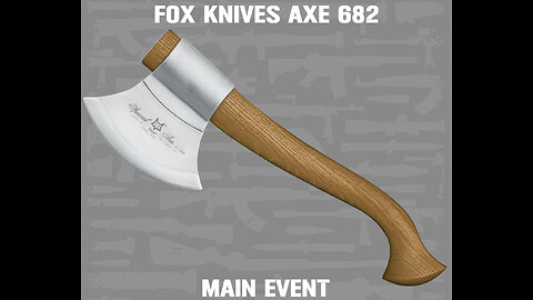 Fox Knives 682 Trekking Scout Axe, Sassafras Wood Handle, Leather Sheath