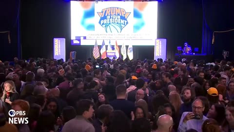 “Trump Is Your President” Appears on Jumbotron at Mamdani Election Party