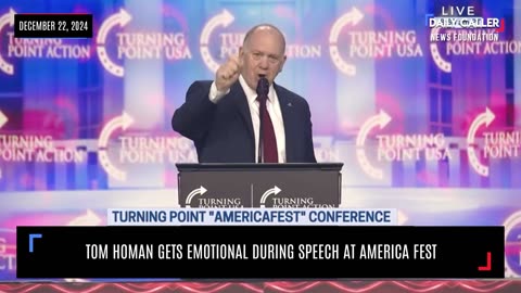 Tom Homan Gets Emotional During Speech At America Fest