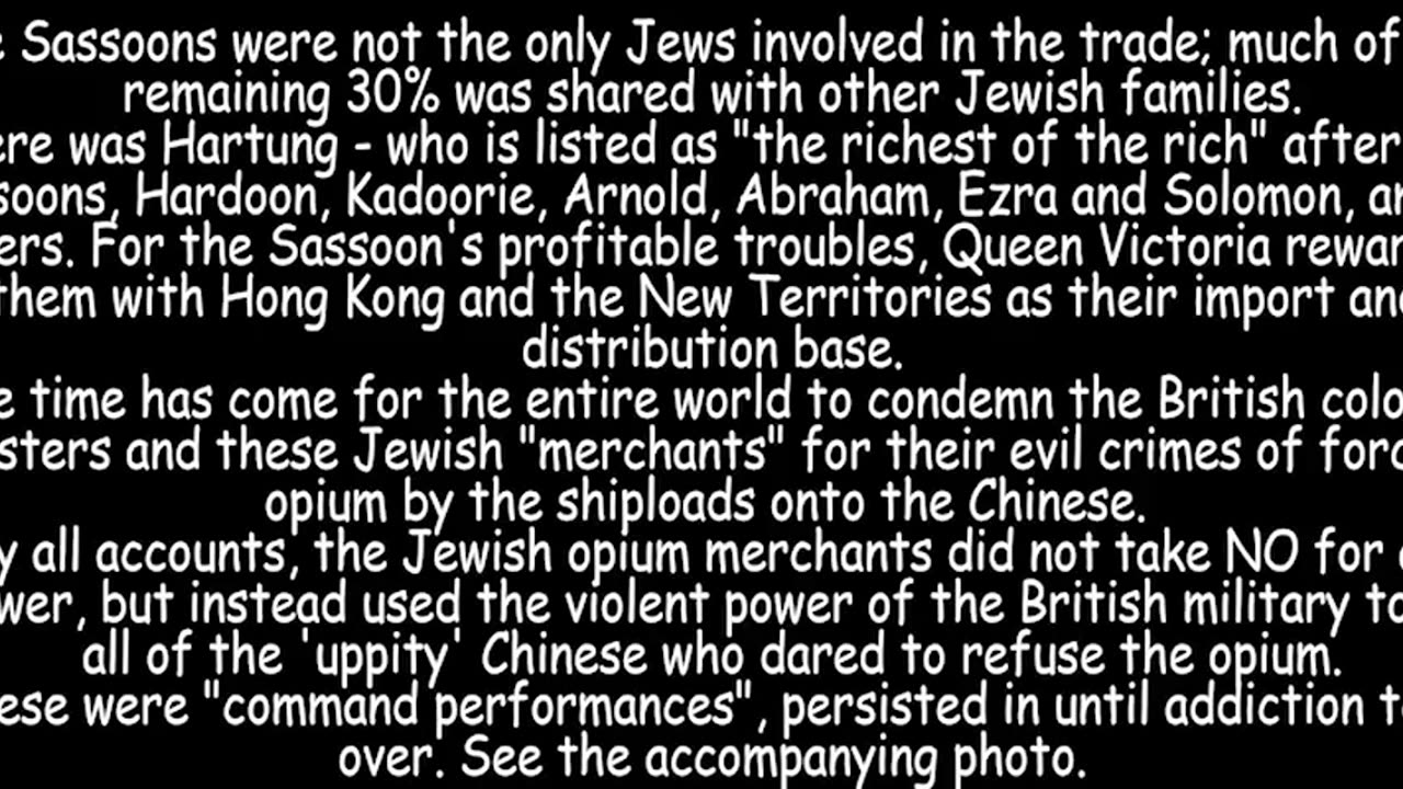 David Sassoon (jew) the world’s biggest drug dealer, and how he destroyed China using Opium