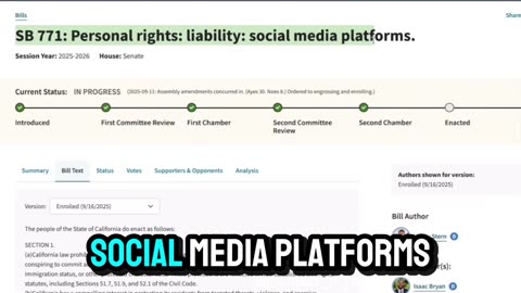 UK Style California Speech Law Directed @ Social Media Platforms