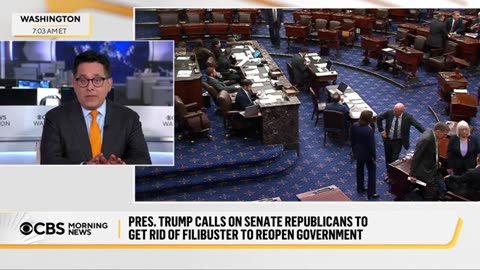 Trump wants Senate Republicans to scrap the filibuster to end the government shutdown