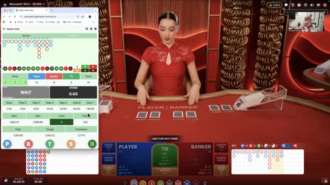 Win Playing Baccarat, Live video using the Banker Only for our members at RigelCastle.com