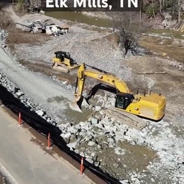 Fixing a 100 Foot Slide on a US Highway After Hurricane Helene