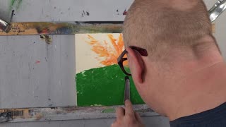An Explosion of Calm | Abstract Oil Painting and Gentle Birdsongs