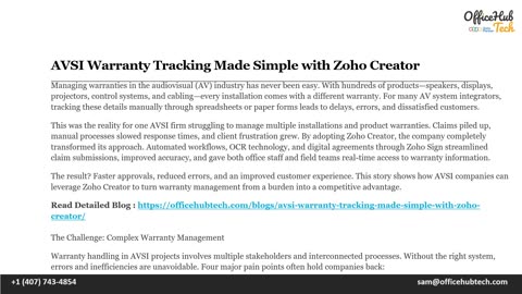 AVSI Warranty Tracking Made Simple with Zoho Creator.mp4