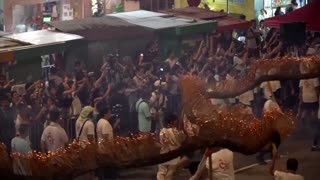 Hong Kong's Fire Dragon Dance ignites festival spirit