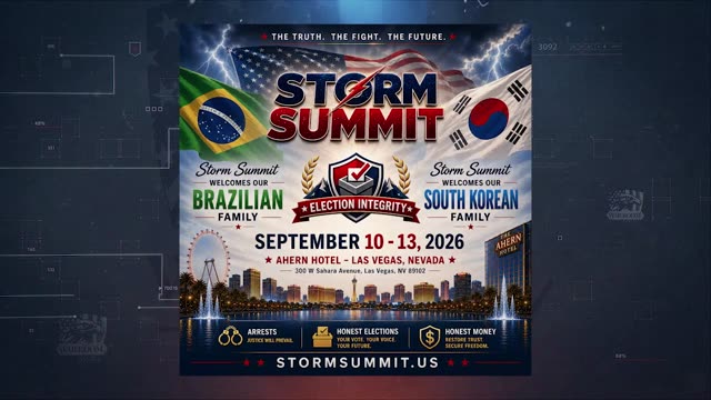MATT MECK: Get Your Tickets For Storm Summit In Las Vegas! Join us Sept. 10-13 at the Ahern Hotel to reveal deception, return elections to We the Peop