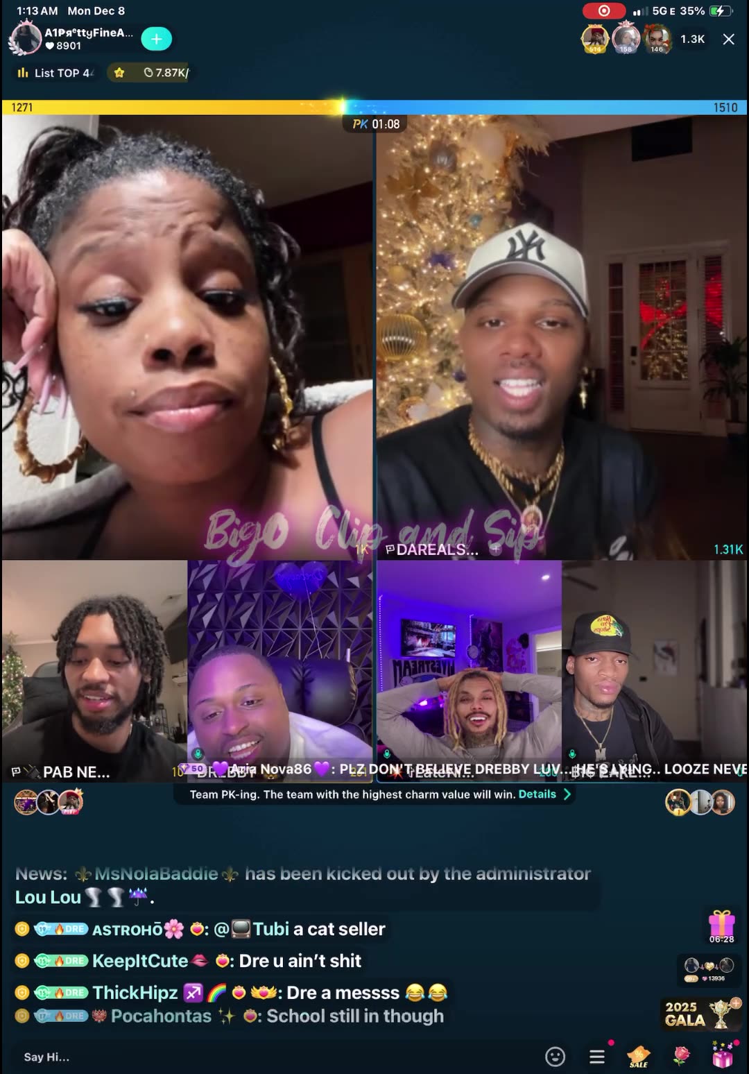 A1Pretty joins team PK w/DreBaby Pablo Supa LateNight BigEarl 12/8/25 #bigoclipandsip