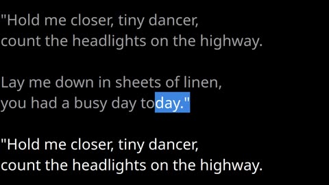 Tiny dancer - Elton John K