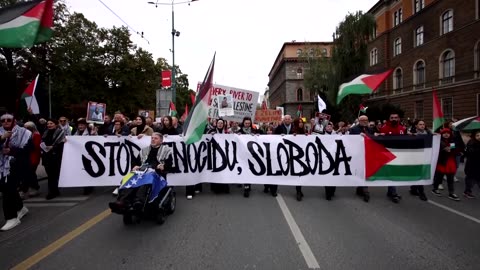 Bosnia protesters say Gaza ceasefire is 'just the beginning'