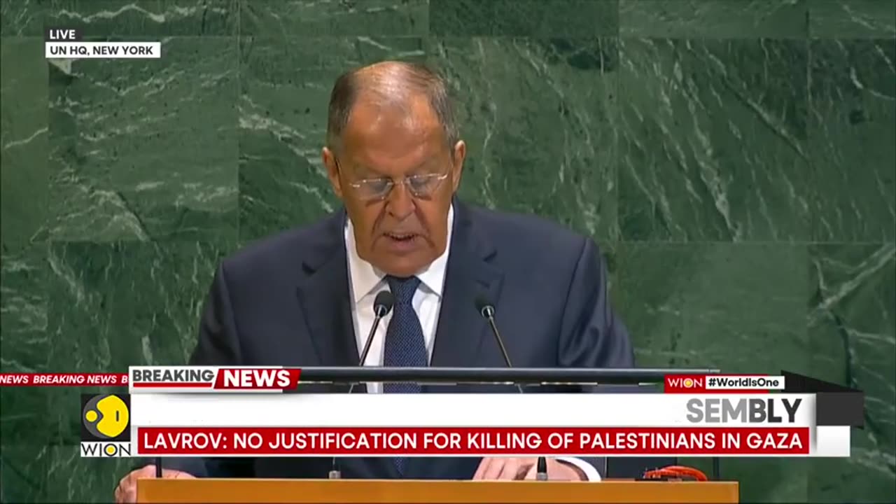 . BREAKING_ Russian Foreign Minister Addresses 80th Session Of UNGA