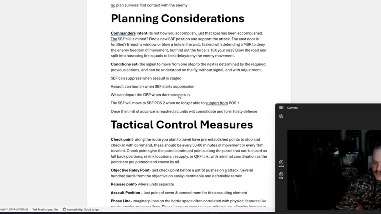 Tactics 29- Controlling Combat, tactical control measures.