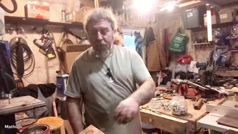 Grinding and welding the anvil