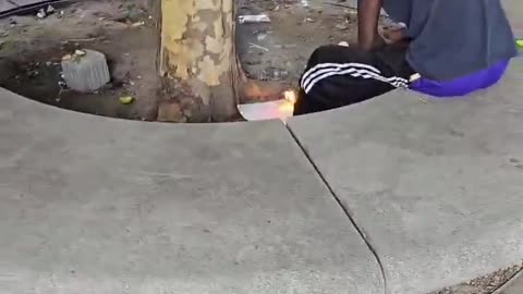 In Dortmund, Germany, they light bonfires like in the jungle.