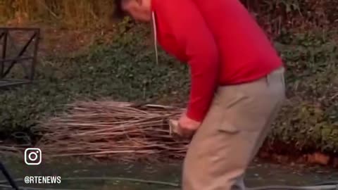 This Man decided not to listen to the ‘governing’ orders and protected his home with a garden hose