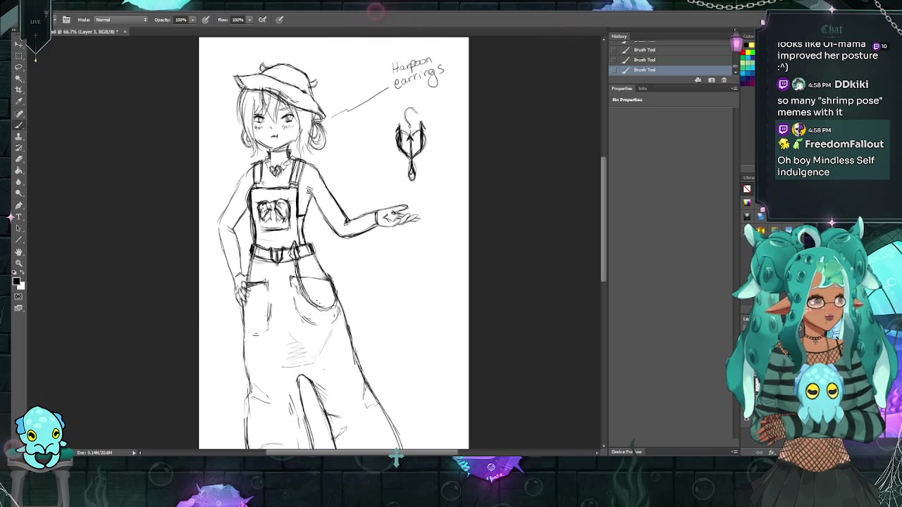 【Art Stream】Will my connection work this time...? working on my Evil Neuro outfit submission!