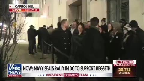 Veterans lined up in DC to support Hegseth