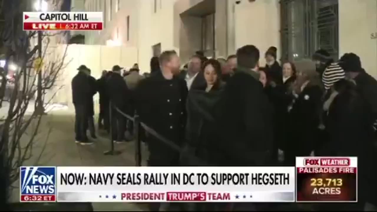 Veterans lined up in DC to support Hegseth
