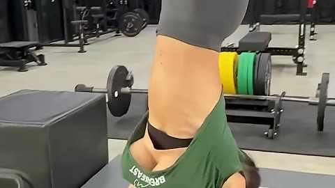 She vs. Gravity 🤩 #beauty #funny #fail #prank #model #fitness #workout #gym