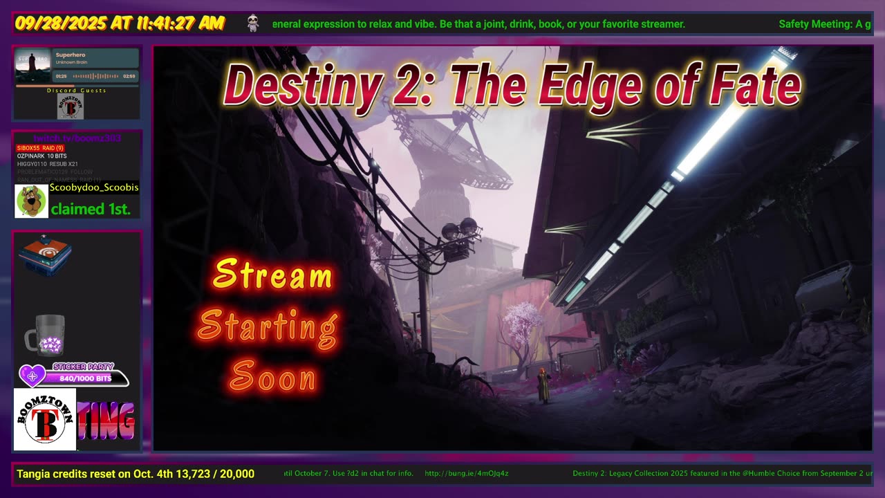 Destiny 2 : 9/28/25 - Almost 515, see if we can get a few more knocked out.