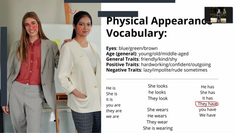 Seventh session - People description