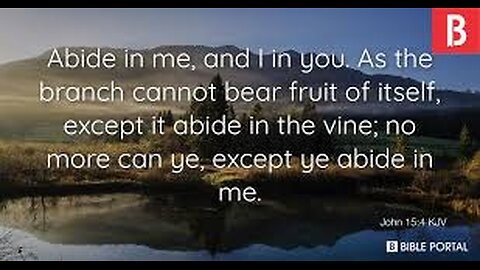 Verse Of The Day : John 15:4 Remain in me, as I also remain in you.