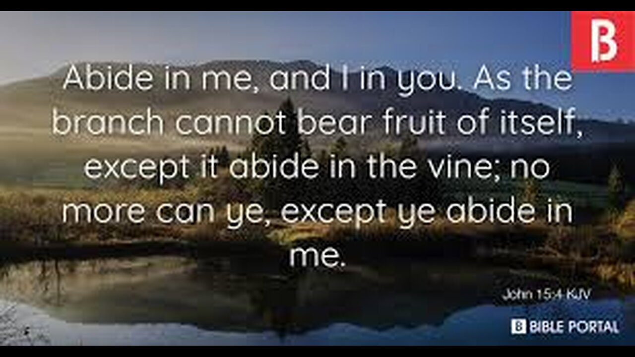 Verse Of The Day : John 15:4 Remain in me, as I also remain in you.