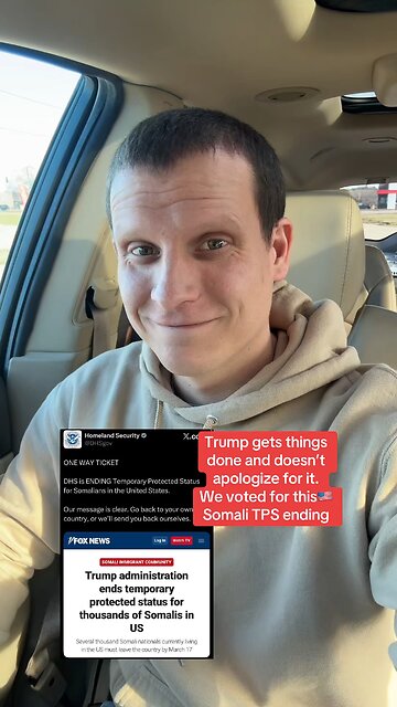 President Trump is ending TPS for Somali by March 17th!