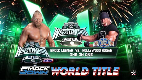 WWE 2k25 Brock Lesnar vs Hulk Hogan(c) SmackDownWorldsTitle