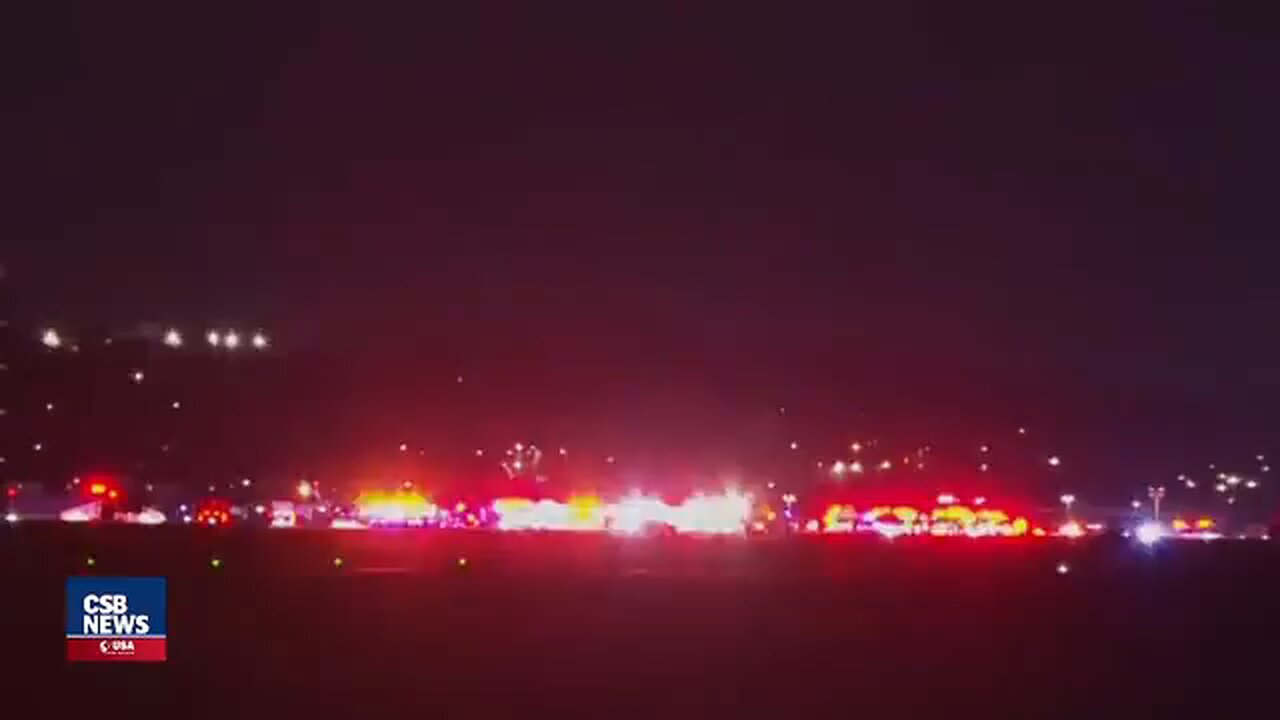 Scene of plane crash near Washington's Ronald Reagan National Airport