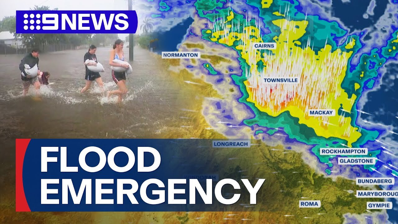 North Queensland in the grips of a major flood emergency | 9 News Australia