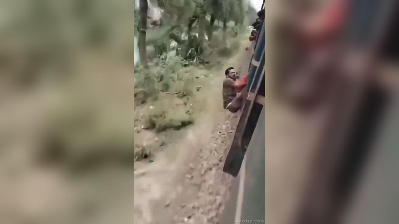 Some guy trying to hold on for as long as possible