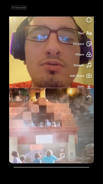 Me eating Steve’s lava chicken wing from Minecraft