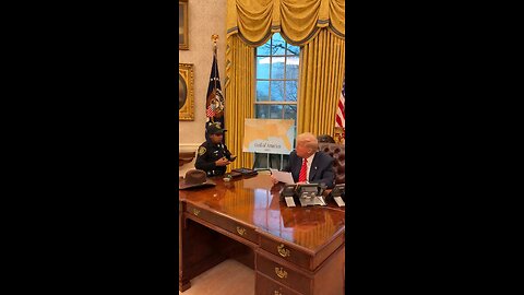 DJ Daniel, Honorary Secret Service Agent, Meets President Trump in the Oval Office