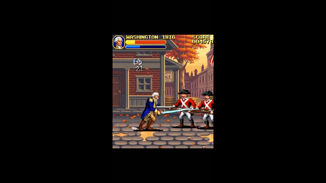 George Washington Vs Red Coats Beat Em Up Game