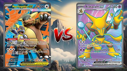 Pokemon TCG Live Mega Kangaskhan EX Slowbro VS Alakazam EX!!