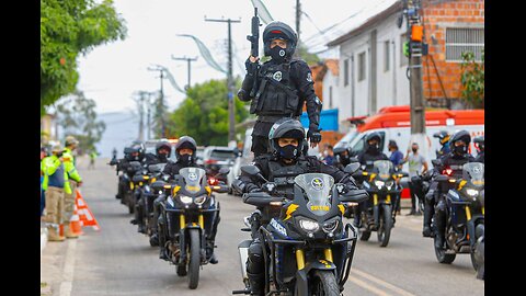 Police🙆 patrols🚓 in the most dangerous neighborhoods in Brazil