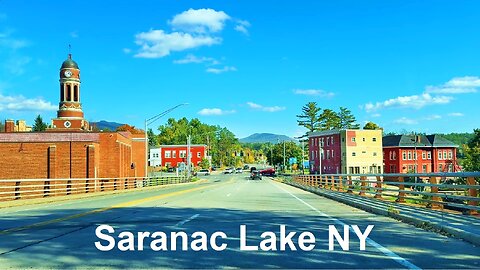 Saranac Lake NY - Driving through Town | 4K USA Drive