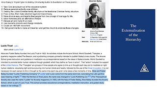 Alice Bailey | Did You Know That Alice & Foster Bailey Was the Founder of the Lucifer Publishing Company? Did You Know Bailey Predicted? “In 2025, will be set for the first stage of the externalization of the Hierarchy."