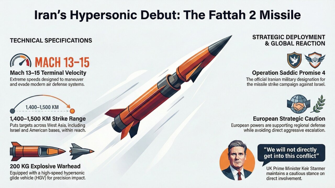 Iran's Fata 2 Hypersonic Missile Attack on Israel | Operation Saddic Promise 4 | News Plus Globe