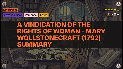 A Vindication of the Rights of Woman - Mary Wollstonecraft (1792) Summary