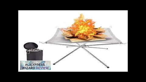 Space Saving for Camping Backyard Portable Outdoor Fire Pit Foldable Stainless Steel Review