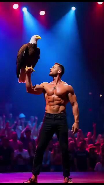 Magic With Eagle by a Man