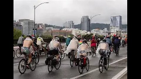 Portland Naked Bike Ride! Disgusting!