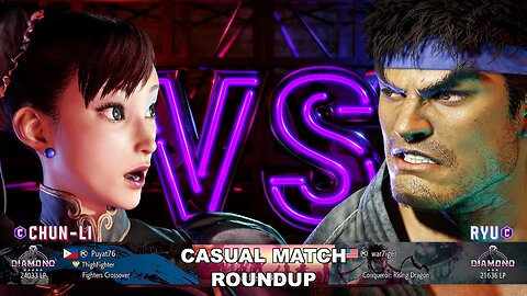 Kuya Kalbo SF6 Casual Match Roundup. Chun Li 4 star Diamond Rank [Hori Fight Stick]