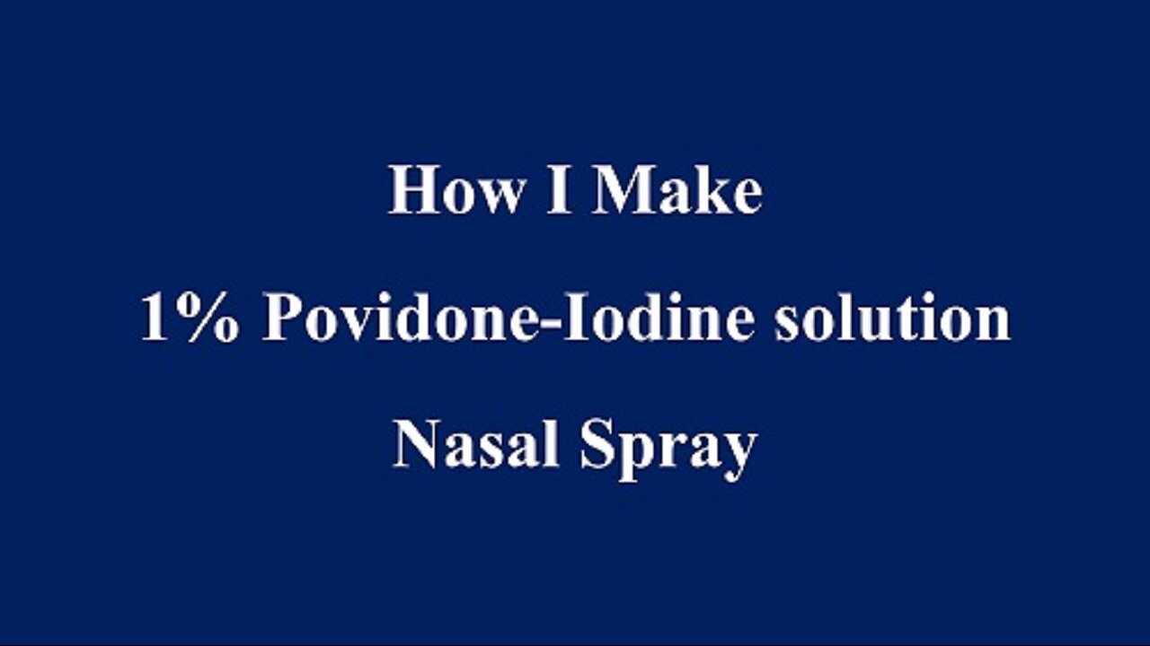 Iodine Nasal Spray