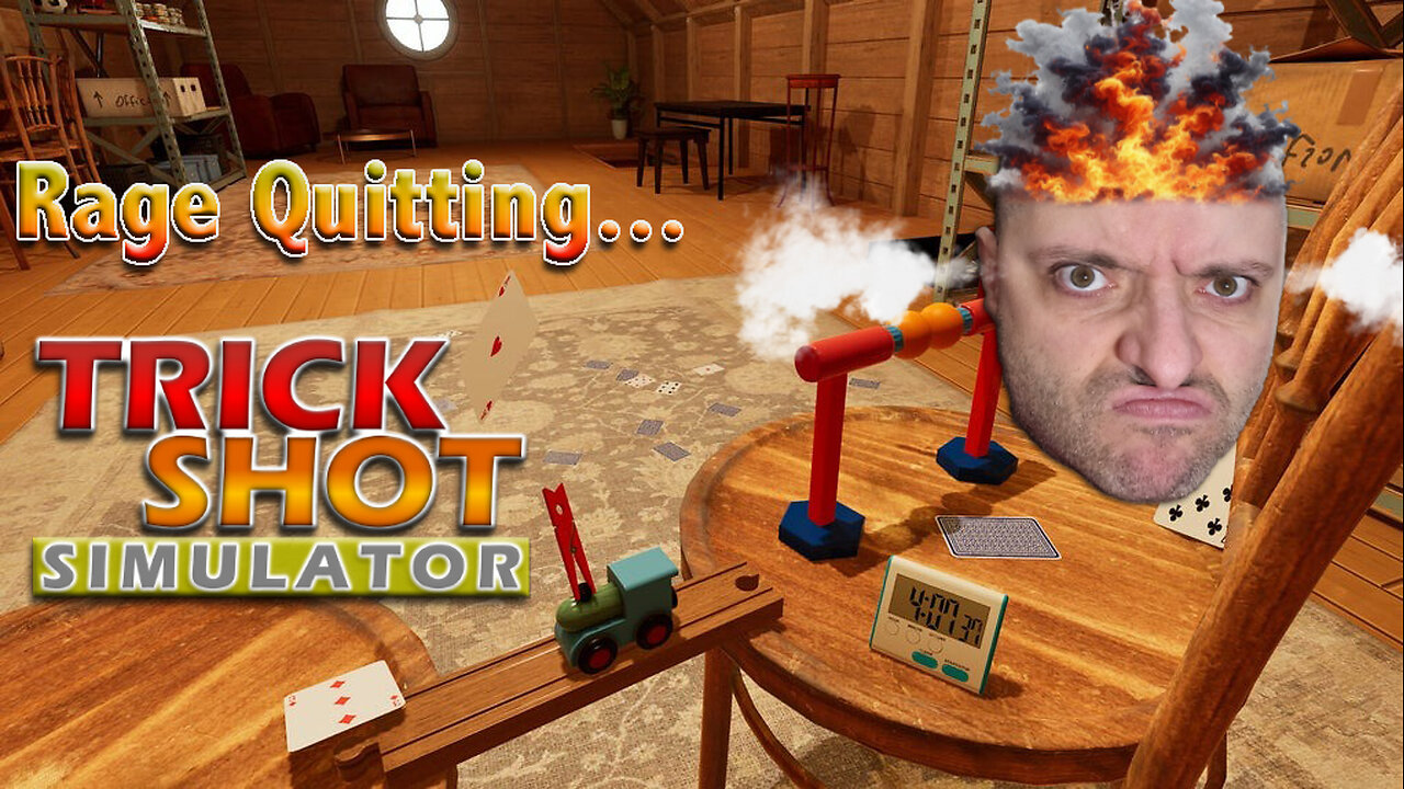 Rage Quitting The Game "Trick Shot Simulator"